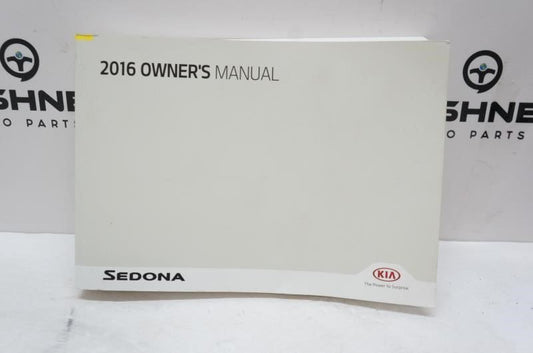 2016 Kia Sedona Owner's Manual - Alshned Auto Parts