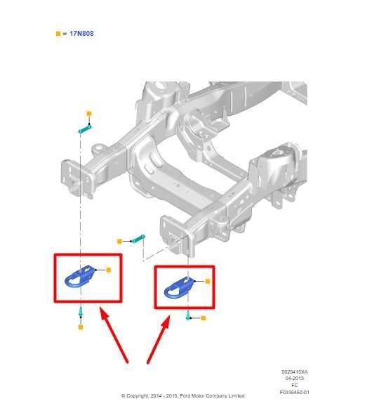 2015-20 Ford F150 FR RH & LH Side Tow Hook Bumper Mounted FL3Z-17N808-A OEM - Alshned Auto Parts