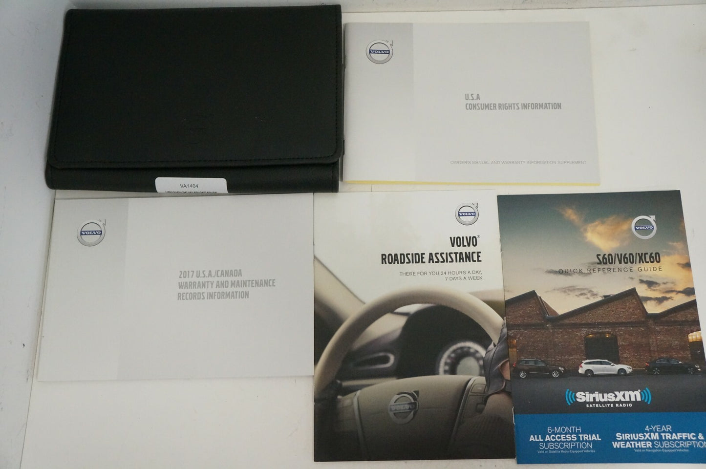 2017 Volvo S60 warranty and maintenance guide with case roadside assistance book - Alshned Auto Parts