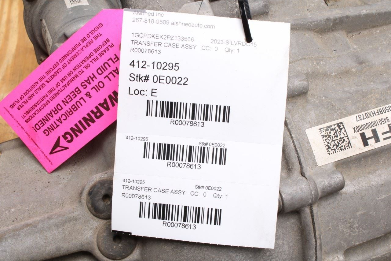2022-25 Chevrolet Silverado LT-L 2.7L 4x4 Single Speed Transfer Case opt MQE 44K - Alshned Auto Parts