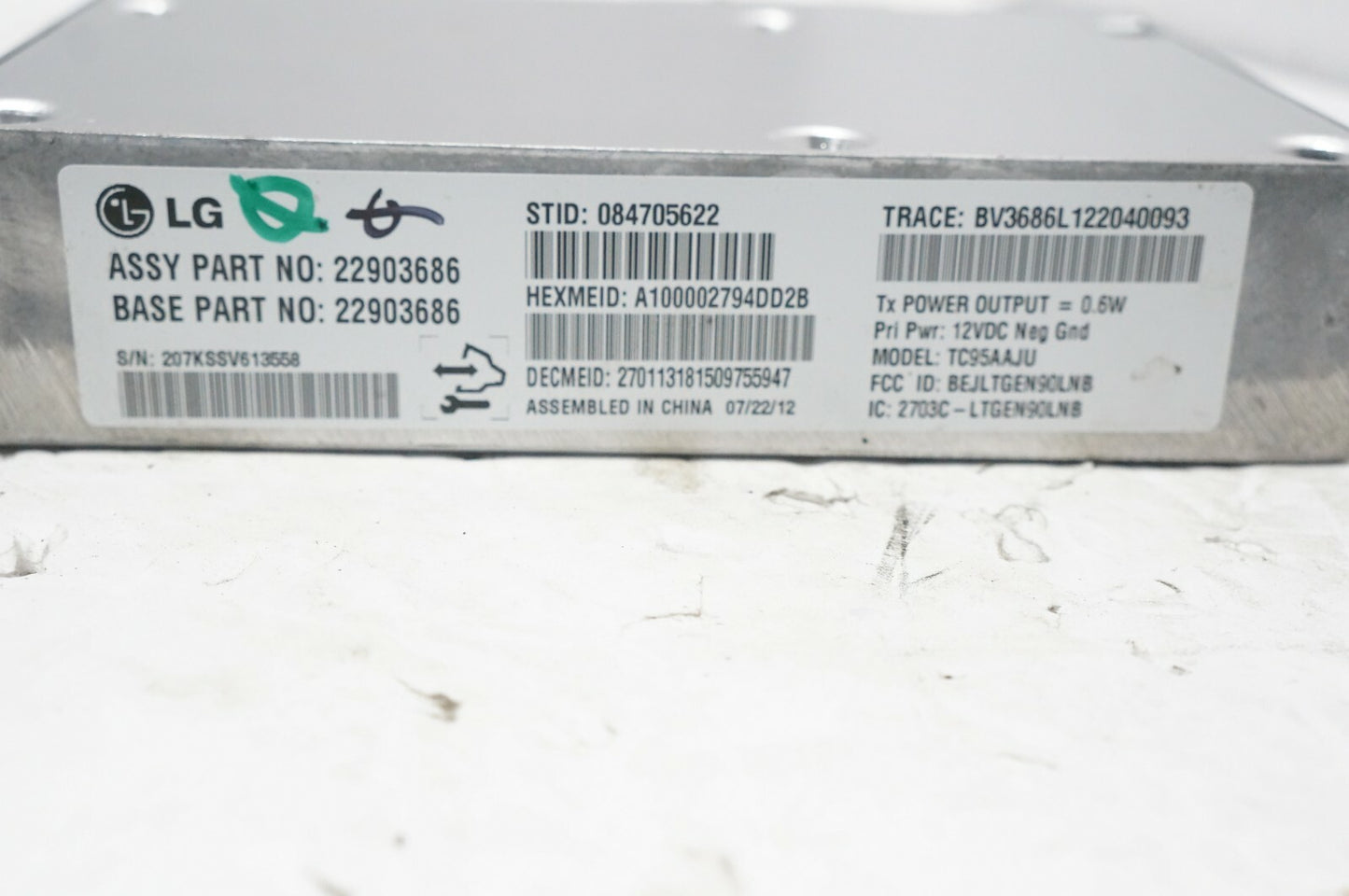 2013 Buick Verano Communication Module 22903686 VA3999 - Alshned Auto Parts