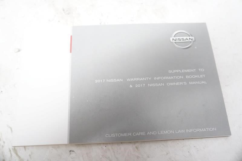 2017 Nissan Maxima Owner's Manual Book Set with Case - Alshned Auto Parts