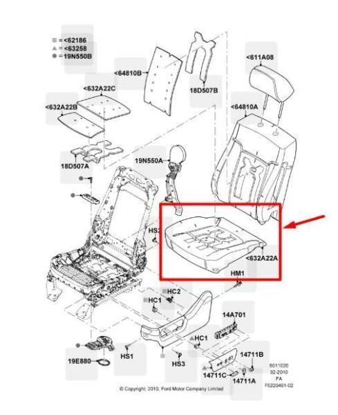 2011-2016 Ford F250 SD Front Left Lower Seat Track Frame CC3Z-9661711-B OEM - Alshned Auto Parts