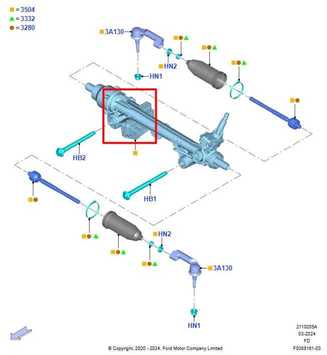 2021-24 Ford F150 XLT SuperCrew 5.0L RWD Electric Power Steering Gear Rack Motor - Alshned Auto Parts
