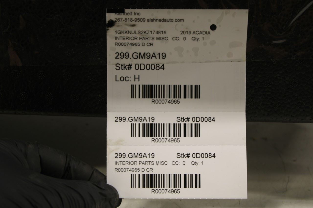 17-23 GMC Acadia SLT-1 Rear Trunk Floor Storage Compartment Box 84217564 *ReaD* - Alshned Auto Parts