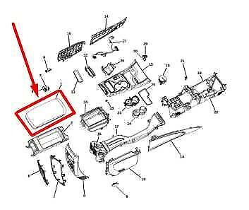 2014-2020 Dodge Durango Center Console Armrest Lid 6NZ18DX9AA OEM - Alshned Auto Parts