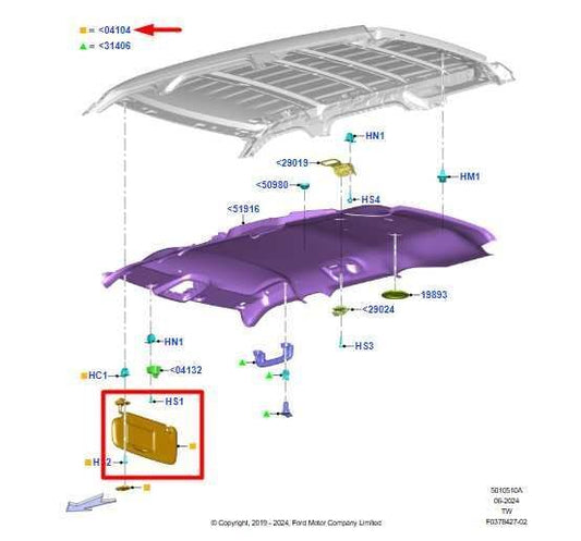 2020-2025 Ford Explorer Front Left Side Sun Visor w/ Mirror LB5Z-7804105-PB OEM - Alshned Auto Parts