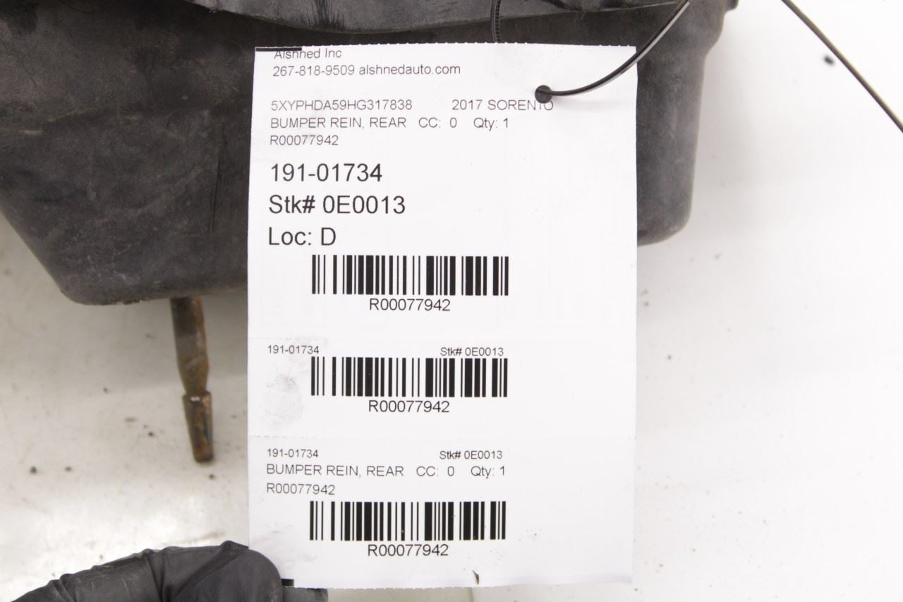 2015-2018 Kia Sorento EX Rear Bumper Reinforcement Impact Bar 86631-C6000 OEM - Alshned Auto Parts