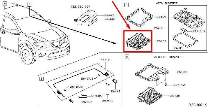 2014-2017 Nissan Rogue Overhead Console Dome Light Lamp 26430-4BA1A OEM - Alshned Auto Parts