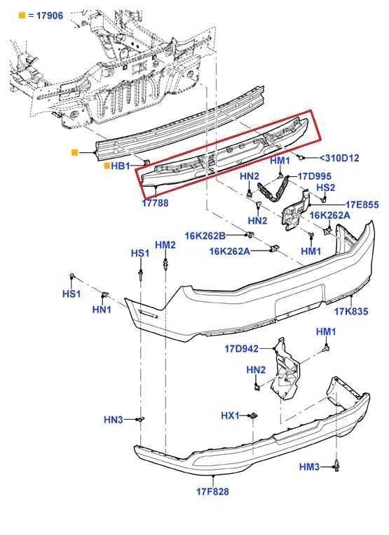 2010-12 Ford Mustang Conv V6 Rear Bumper Isolator Impact Absorber AR33-17E899-AC1