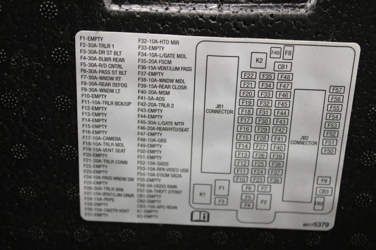 17-23 GMC Acadia SLT-1 Rear Trunk Floor Storage Compartment Box 84217564 *ReaD* - Alshned Auto Parts