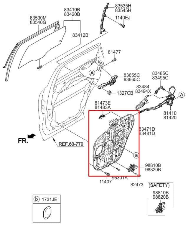 15-20 Kia Sorento EX Rear Left Side Door Window Regulator w/ Carrier and Motor - Alshned Auto Parts