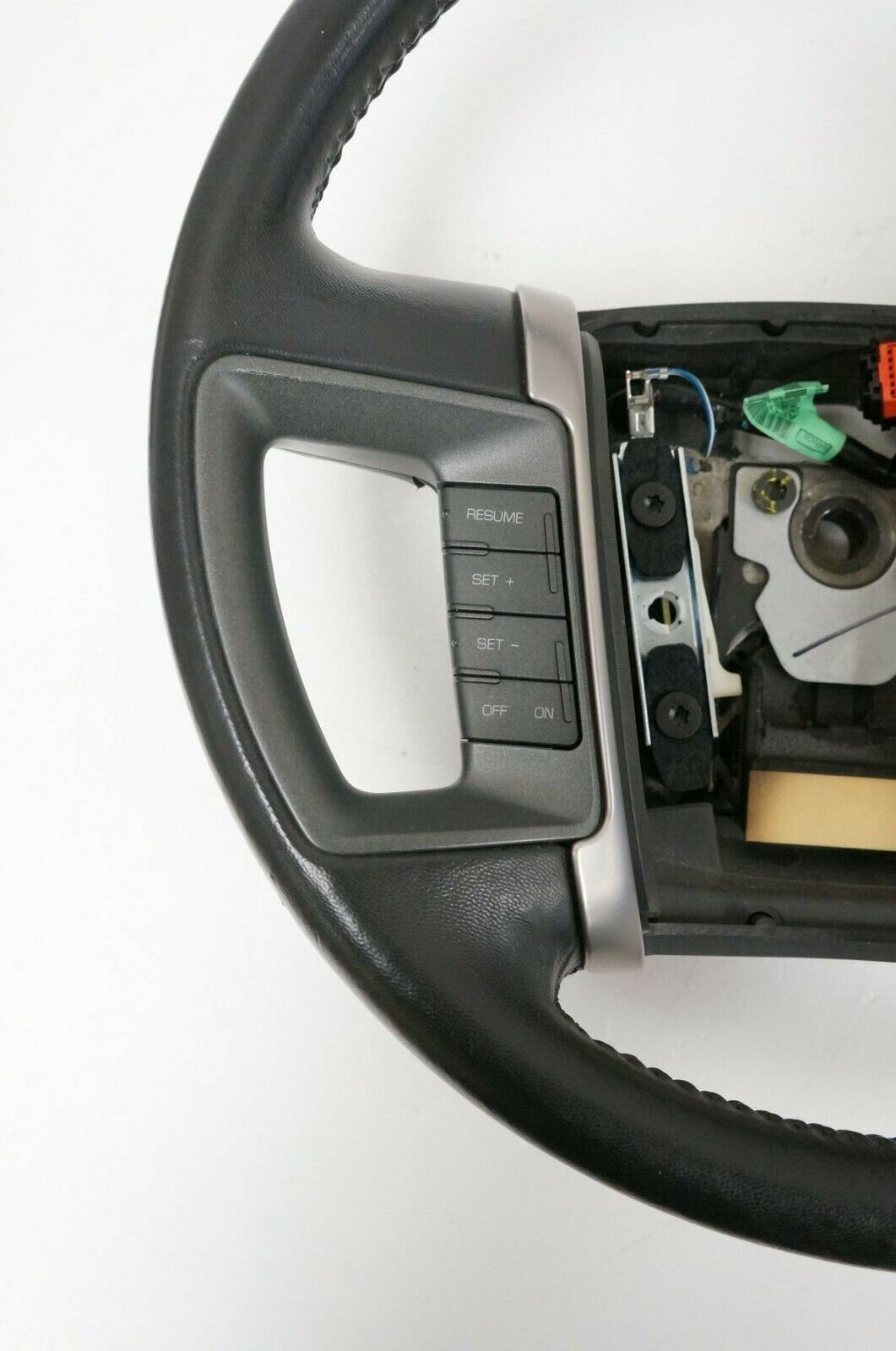 10 Lincoln MKZ Black Leather Wrapped Woodgrain Steering Wheel OEM 9H63 3F563 CG - Alshned Auto Parts