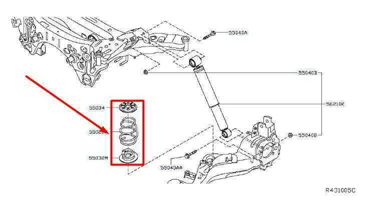 2014-20 Nissan Rogue 2.5L AWD Rear Left & Right Coil Spring 55020-4BF0C OEM - Alshned Auto Parts