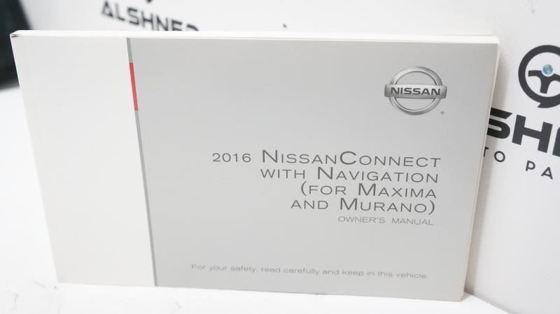 2016 Nissan Maxima Owner's Manual Book Set with Case - Alshned Auto Parts