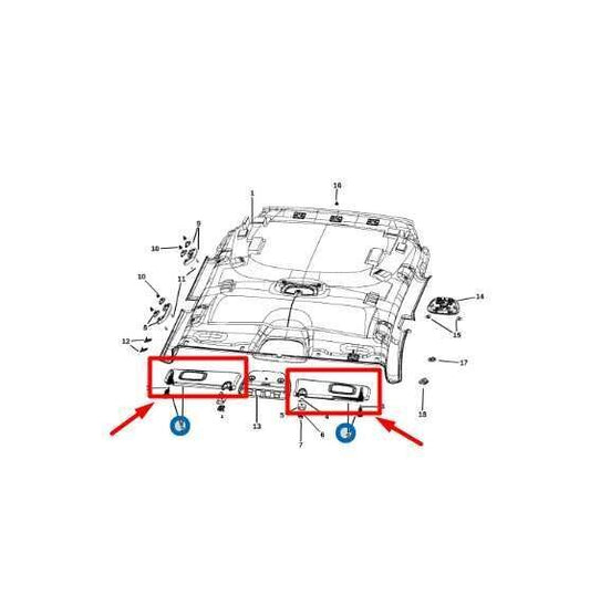 2019-21 Jeep Cherokee Front Left Sun Visor w/ Illuminated Mirror 1UB77PS4AI OEM - Alshned Auto Parts