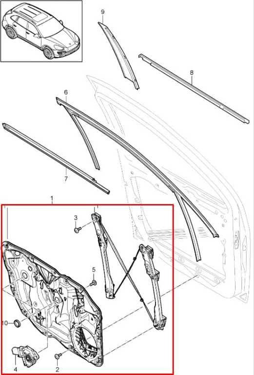 2011-18 Porsche Cayenne S Front Right Door Window Regulator w/ Carrier and Motor - Alshned Auto Parts