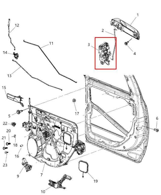 2013-20 Ram 1500 Laramie 5.7L AWD Rear Driver Left Side Door Lock Latch Actuator - Alshned Auto Parts