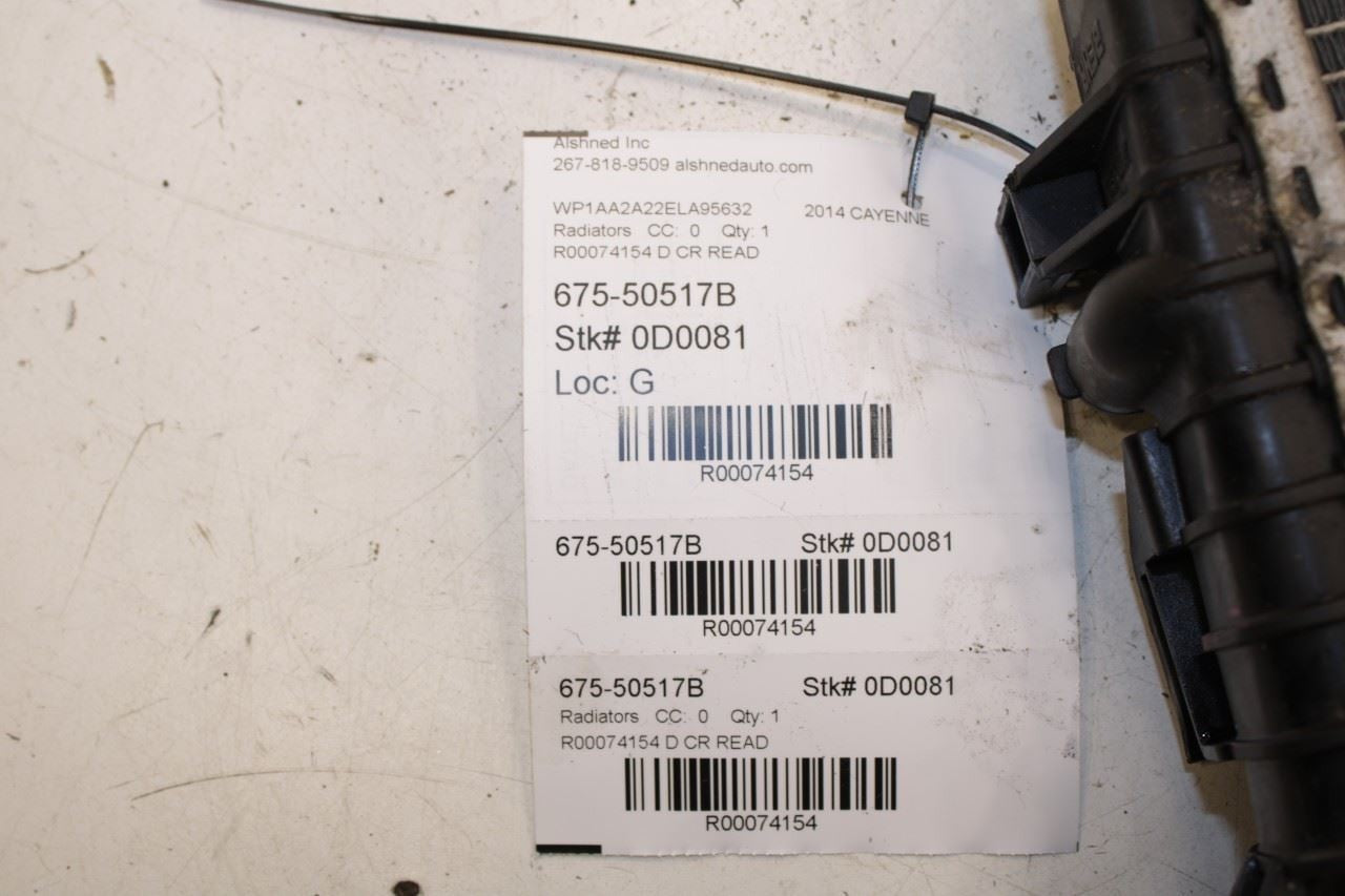 2011-18 Porsche Cayenne Platinum 3.6L Engine Cooling Radiator 7P0121253A *ReaD* - Alshned Auto Parts