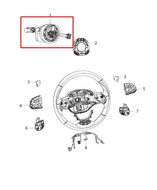 2016-17 Jeep Grand Cherokee 3.6L Steering Column Light Turn Signal Wiper Switch - Alshned Auto Parts