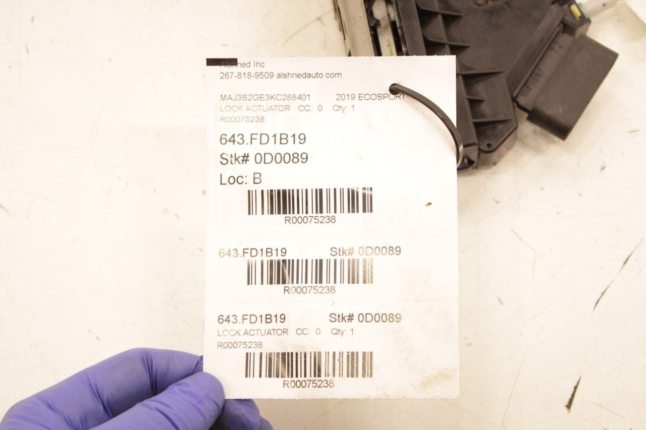 2018-2022 Ford Ecosport SE Rear Right Door Lock Latch Actuator GN15-A264A26-DA - Alshned Auto Parts