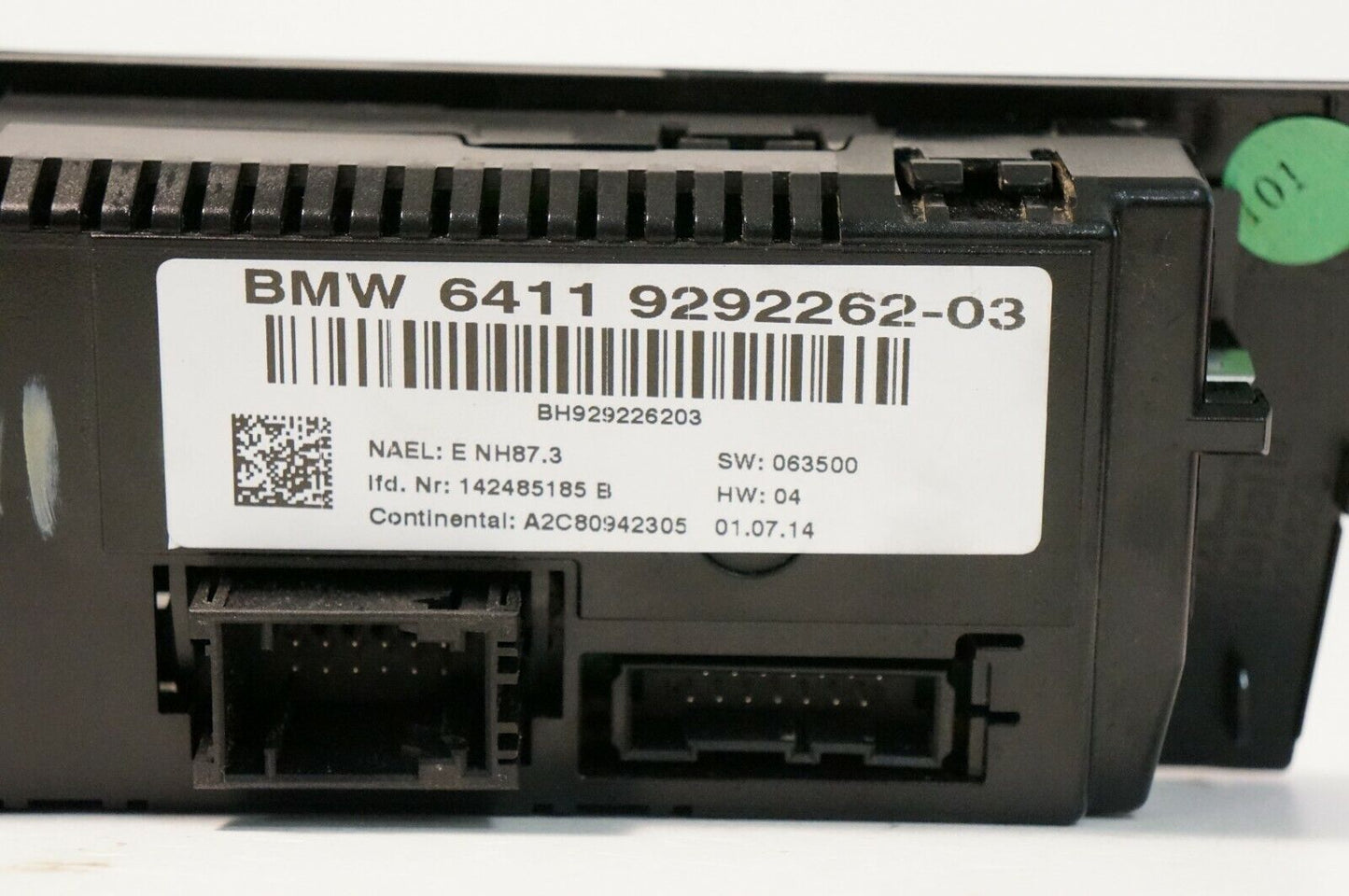 2015 BMW X1 AC Heater Temperature Climate Control 6411 9292262-03 OEM