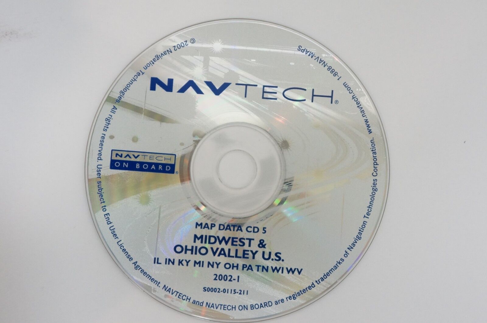 Land Rover BMW NAVTECH 2002 Navi DVD MIDWEST & OHIO VALLEY U.S. S0002-0115-211 - Alshned Auto Parts
