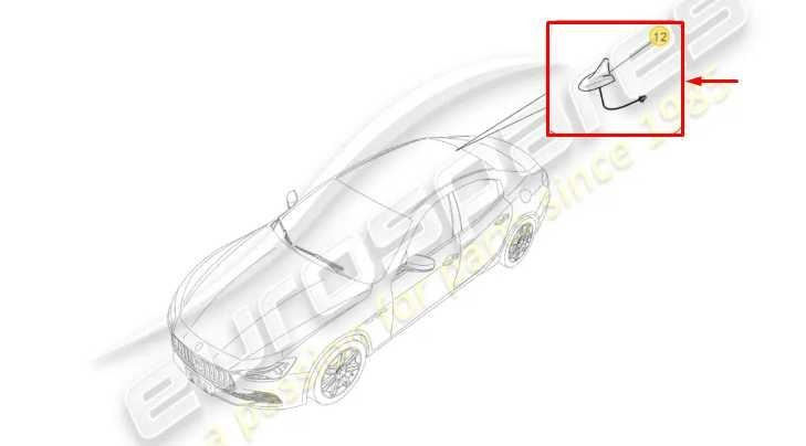 20142016 Maserati Ghibli S Q4 Roof Exterior Shark Fin Antenna 670026014 OEM - Alshned Auto Parts