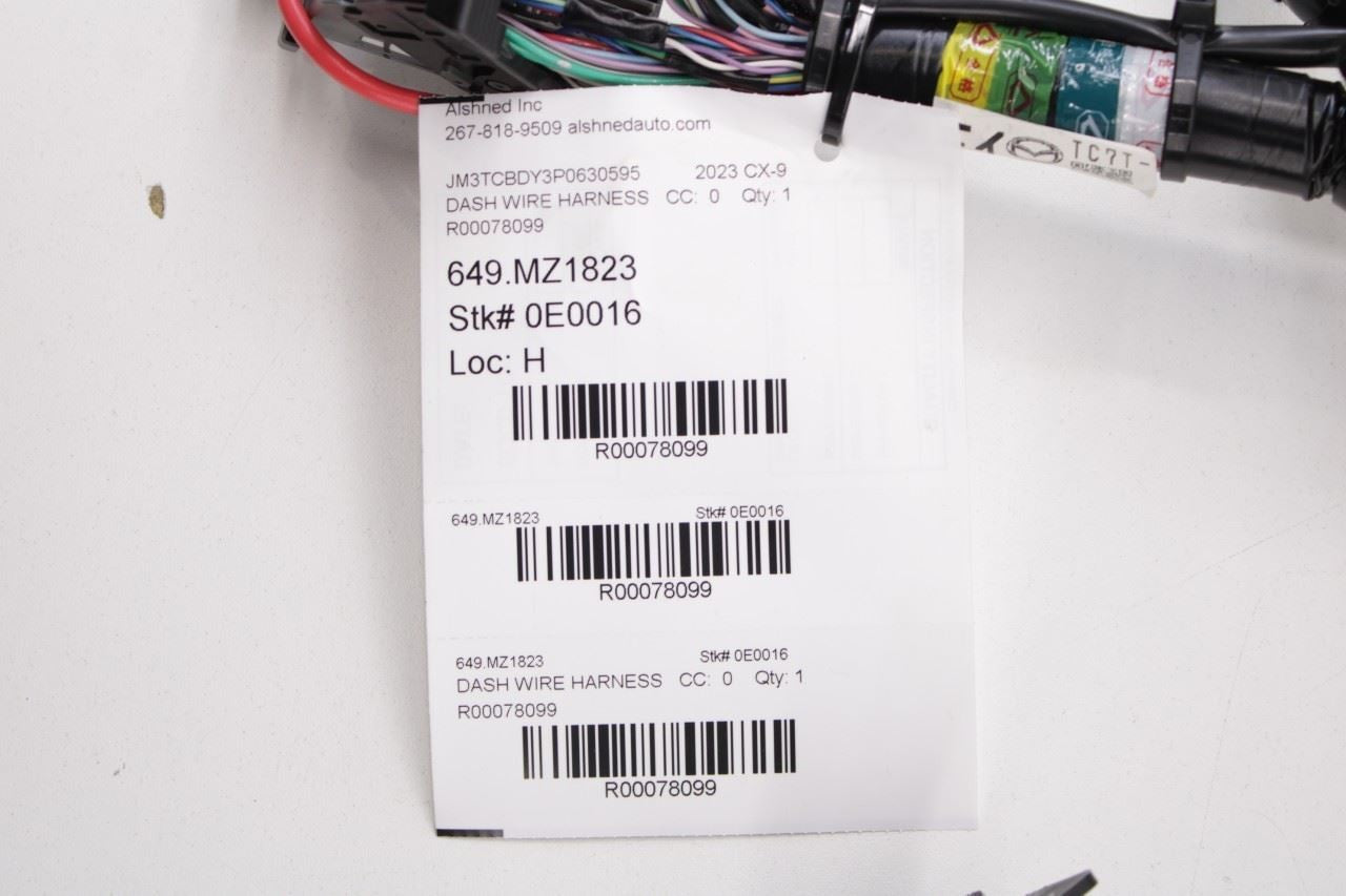 2023 Mazda CX9 Grand Touring Dash Instrument Panel Wire Harness TC7T67030A - Alshned Auto Parts
