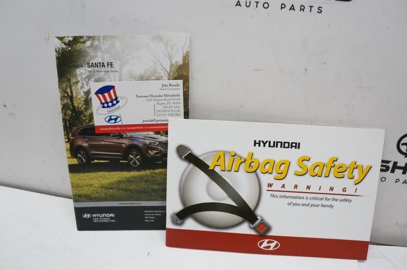 2014 Hyundai SantaFe Owner's Manual Supplement with Case - Alshned Auto Parts