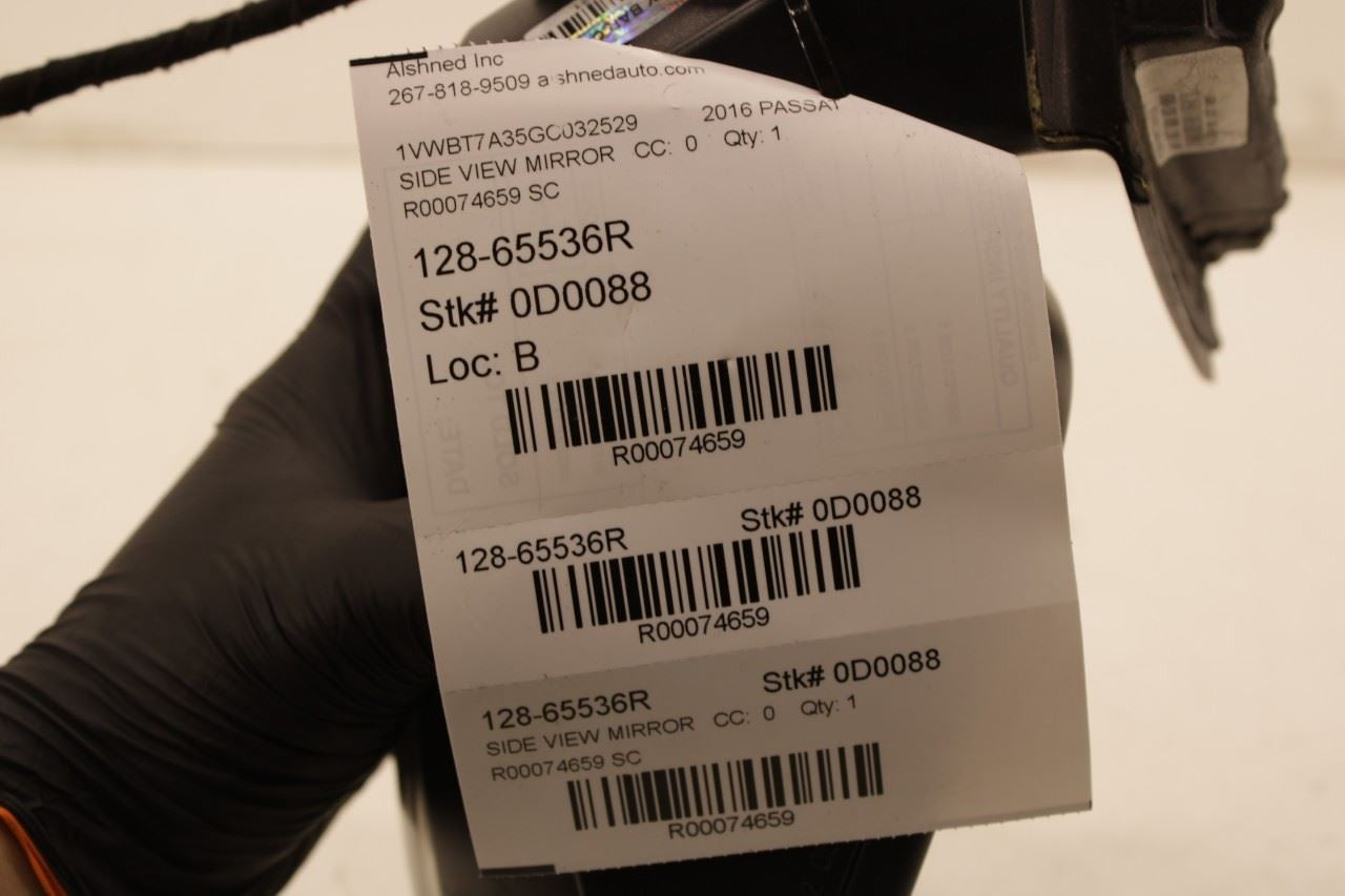 2016-2018 Volkswagen Passat SE 1.8L FWD Passenger Right Side Rear View Mirror - Alshned Auto Parts