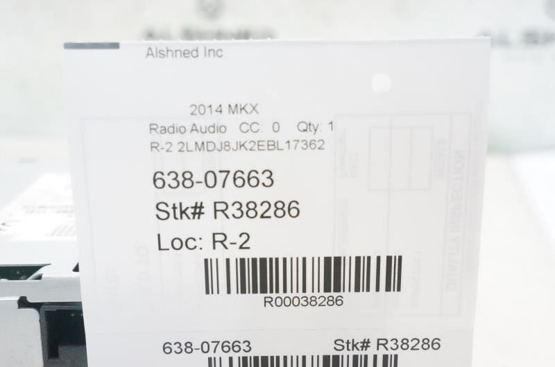 2014-2015 Lincoln MKX Radio Receiver AM FM CD ET4T19C107NA OEM - Alshned Auto Parts