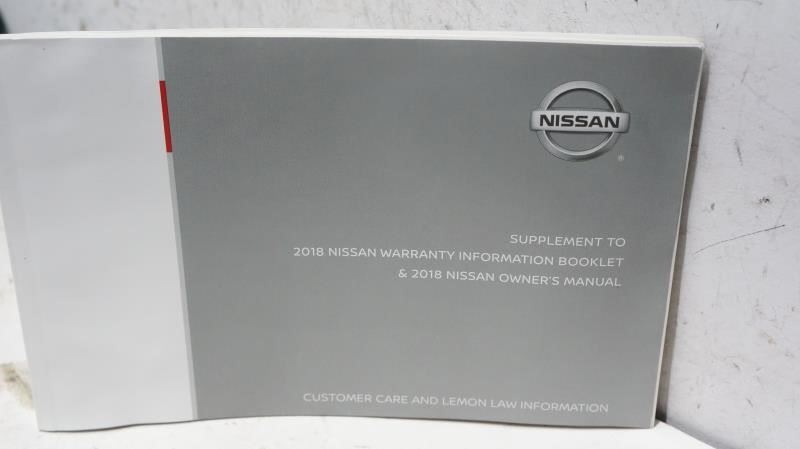 2018 Nissan Versa Sedan Owner's Manual Set with Case - Alshned Auto Parts