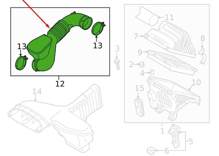 2011-2015 Kia Optima 2.4L Engine Air Intake Hose Duct Tube 28130-3S160 OEM1