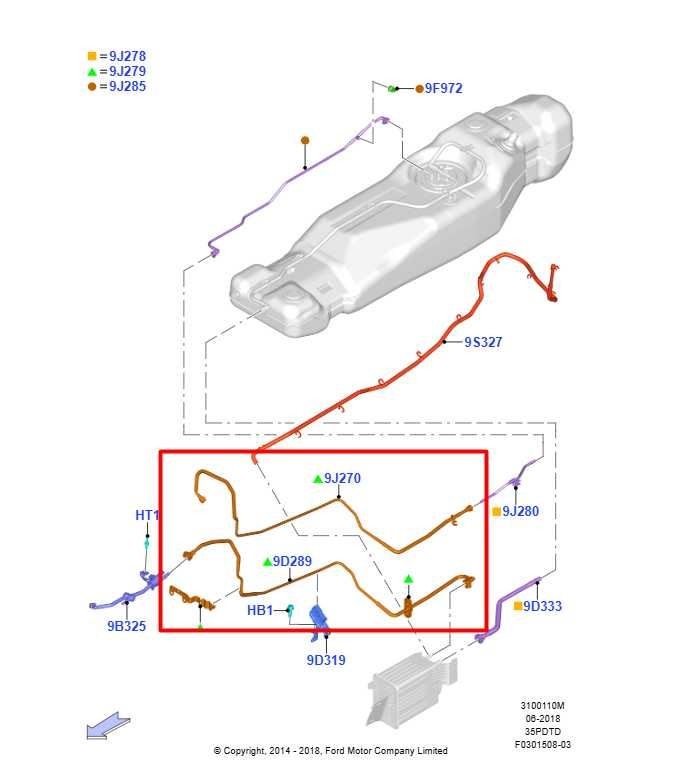 2018-20 Ford F150 Lariat 3.5L 4WD Fuel Line Tube Pipe Assembly KL3V-9J279-RA OEM - Alshned Auto Parts