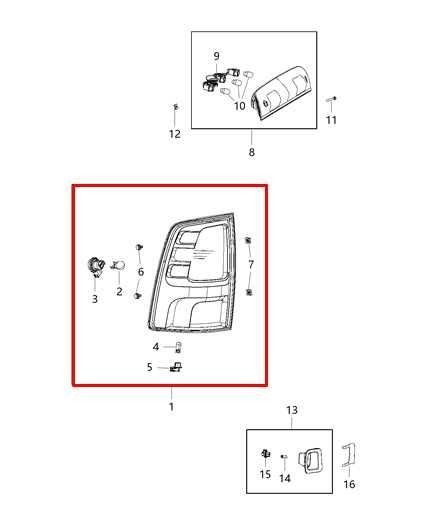 2011-2018 RAM 1500 Big Horn Rear Left Driver Side Tail Light Lamp 55277415AC OEM - Alshned Auto Parts