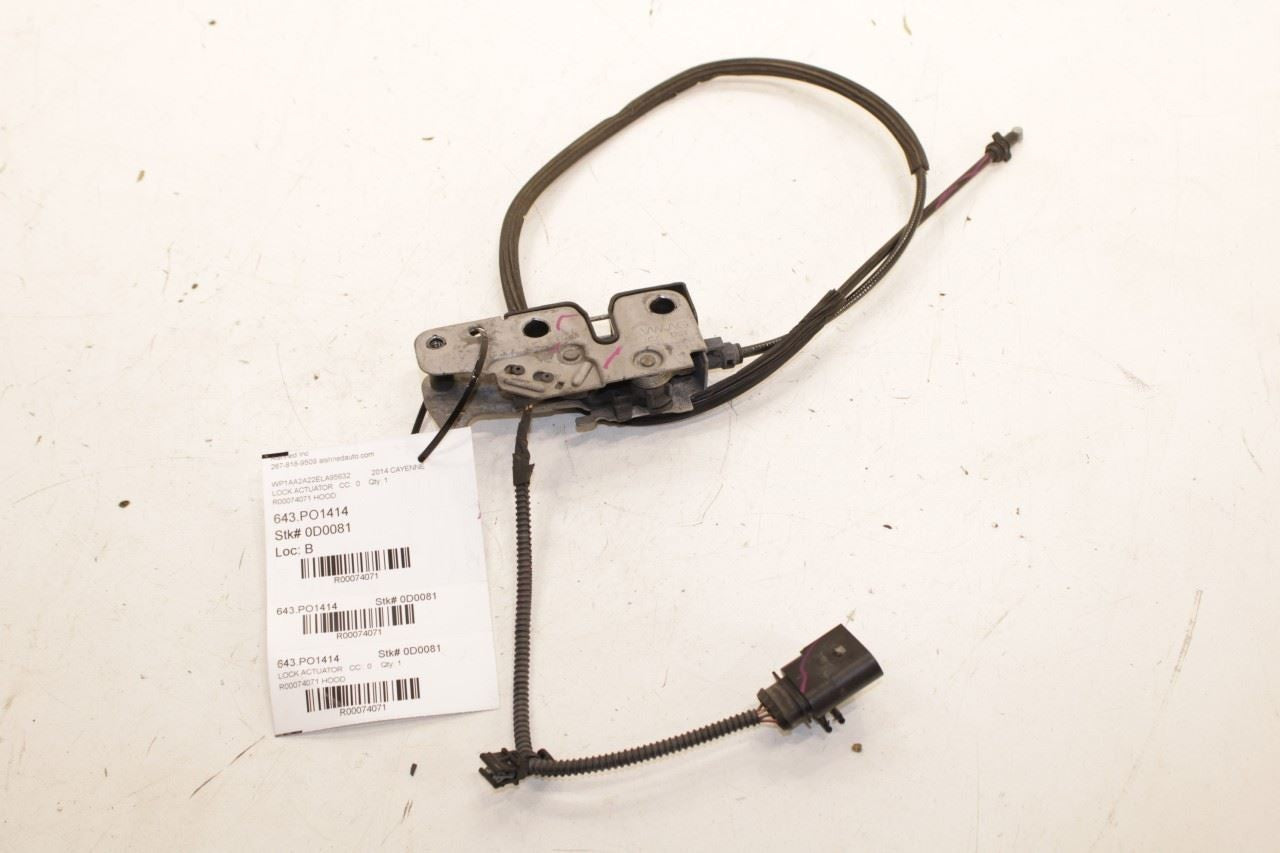 20112018 Porsche Cayenne Platinum Front Hood Lock Latch Actuator 95851150902 - Alshned Auto Parts