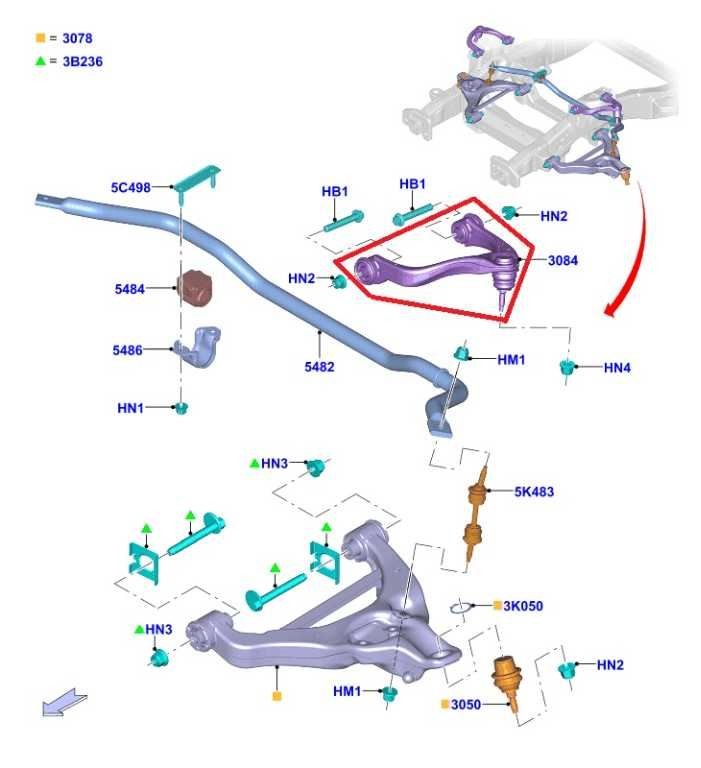 22-24 Ford Expedition MAX XLT 3.5L 4x4 Front Left Upper Control Arm NL1Z-3085-A - Alshned Auto Parts