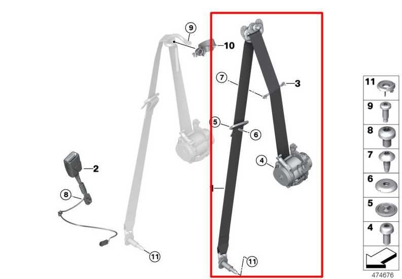 2016-24 Mini Cooper Clubman 1.5L Front Passenger Right Side Seat Belt Retractor1