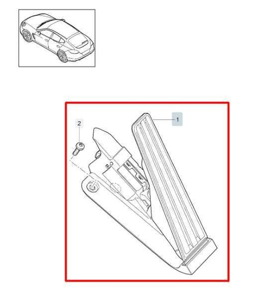 10-16 Porsche Panamera 4 Accelerator Throttle Gas Pedal Sensor 298-721-507-H OEM - Alshned Auto Parts