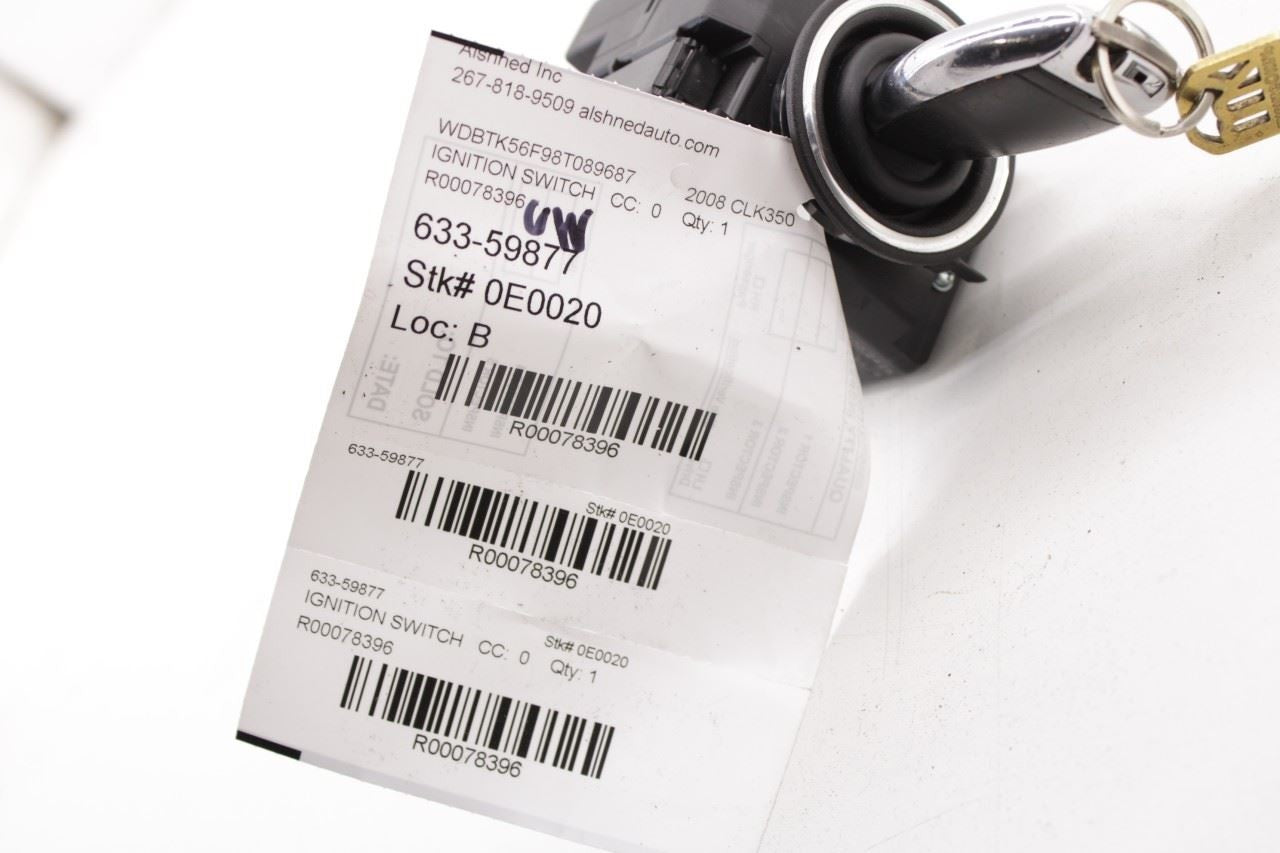06-09 Mercedes-Benz CLK 350 3.5L Ignition Switch Module w/ Fob Key 209-545-34-08 - Alshned Auto Parts