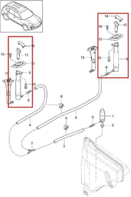 2011-18 Porsche Cayenne S Front Right Left Side Headlight Lamp Washer Nozzle Set - Alshned Auto Parts