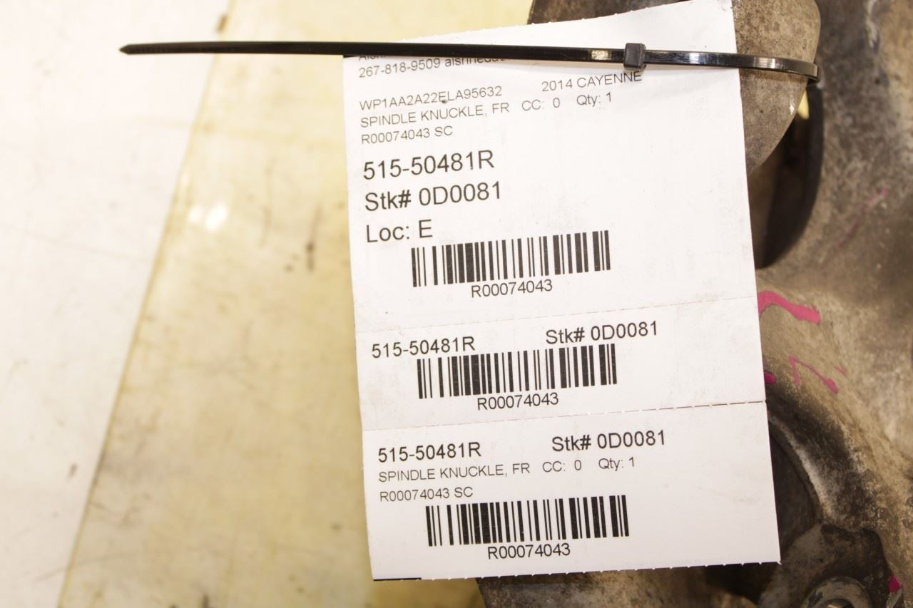201118 Porsche Cayenne Platinum Front Right Passenger Side Spindle Knuckle Hub - Alshned Auto Parts