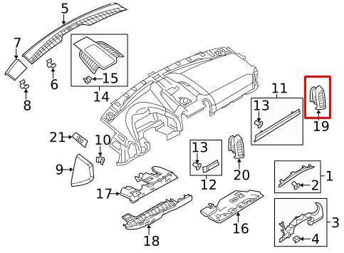 11-18 Porsche Cayenne Platinum Front Left Driver Side Dash Outer Air Vent Grille1