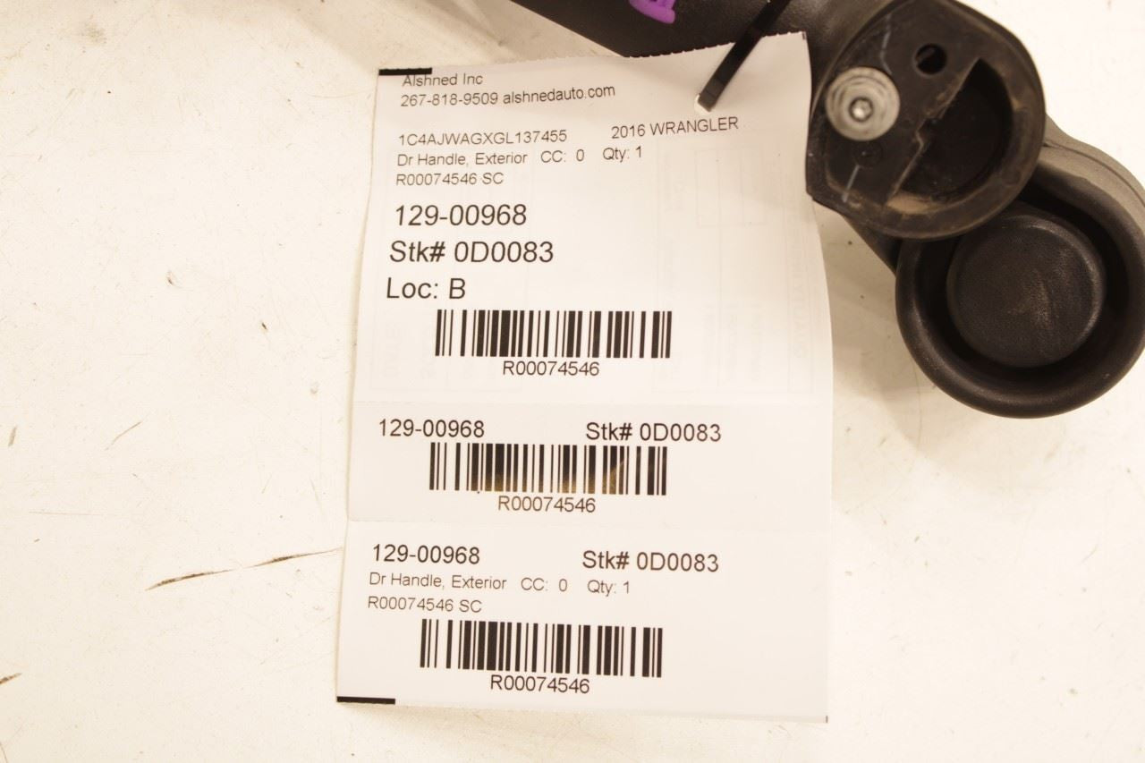 07-18 Jeep Wrangler Sport 2dr Front Right and Left Side Door Exterior Handle Set - Alshned Auto Parts