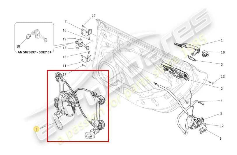 2017-18 Maserati Ghibli Rear Right Side Door Window Regulator w/ Motor 670030022 - Alshned Auto Parts