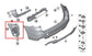 201117 BMW X3 xDrive28i Rear Left Side Outer Bumper Cover Support Mount Bracket - Alshned Auto Parts