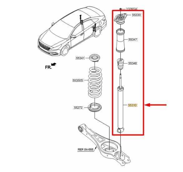 2015-2019 Hyundai Sonata Rear Left Side Shock Strut Absorber 55310-C2520 OEM - Alshned Auto Parts