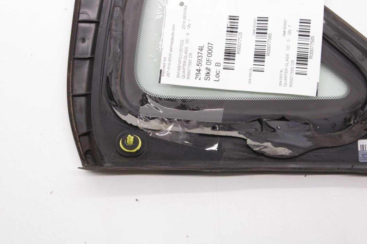 2013-19 Nissan Sentra SL Rear Left Side Quarter Window Glass 833013SG0A *ReaD* - Alshned Auto Parts