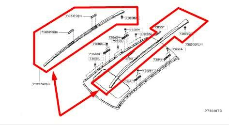2015-2020 Infiniti QX60 Left and Right Side Roof Luggage Rack Rail Molding - Alshned Auto Parts